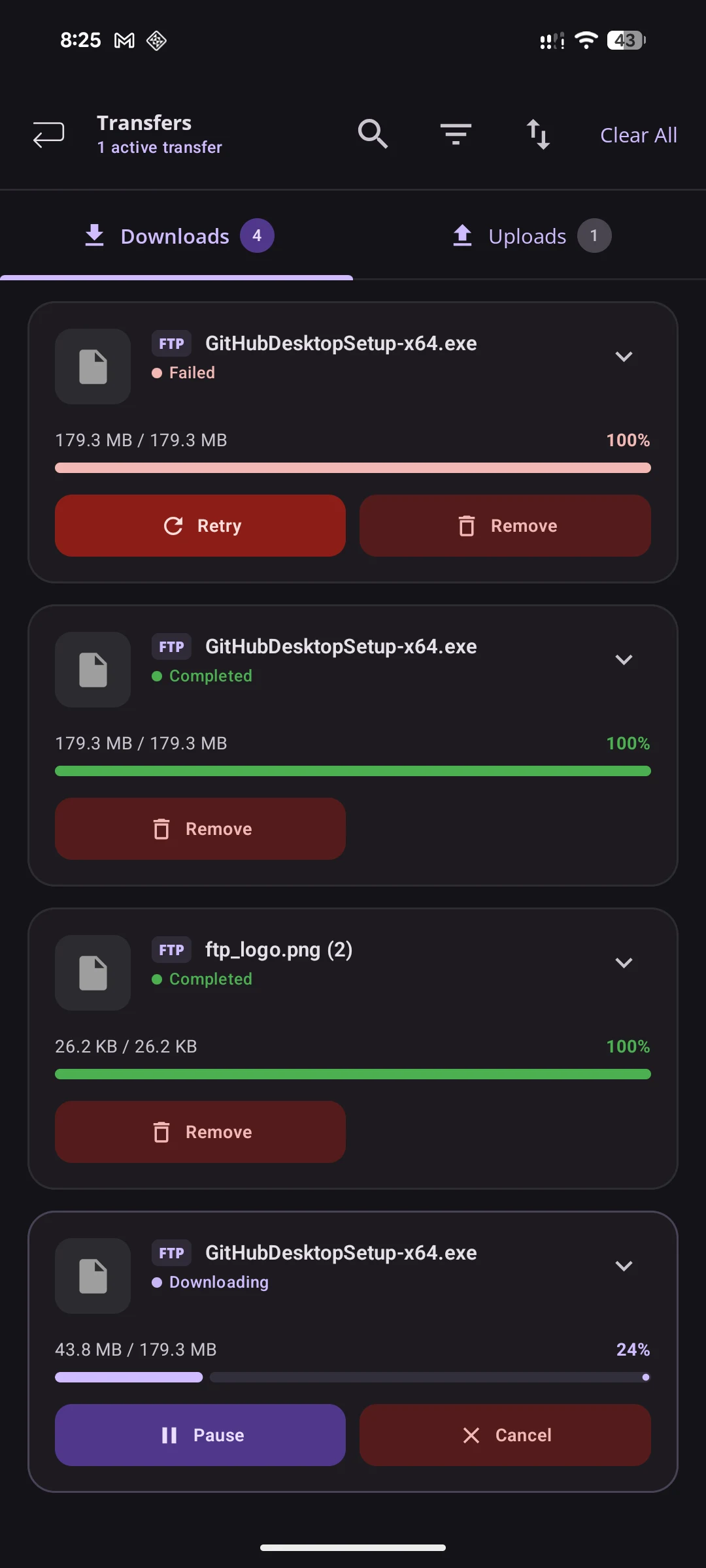 FTP SFTP SMB Client screenshot